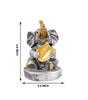 Silver Elephant Harp Figurine – Handcrafted Resin Musician Elephant Statue for Home Décor & Spiritual Gift (BLACKLUXE CRAFTS) - BLACKLUXECRAFTS