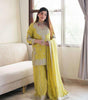 Women's Chinon Silk Embroidered Kurti With Sharara & Dupatta Set with Rivet Moti Work (BLACKLUXE CRAFTS) - BLACKLUXECRAFTS