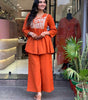 Embroidered Kurti with Palazzo Set – Women’s Peplum Style Ethnic Co-ord Outfit (BLACKLUXE CRAFTS) - BLACKLUXECRAFTS