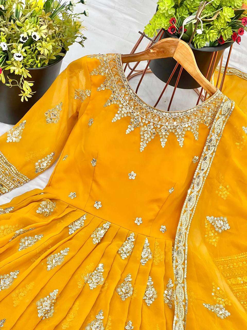 Embroidered Anarkali Suit with Dupatta – Festive Wedding Party Wear Indian Outfit for Women (BLACKLUXE CRAFTS) - BLACKLUXECRAFTS