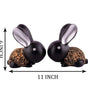 Handmade Black & Gold Bunny Figurines – Cute Resin Rabbit Pair Decorative Sculptures for Modern Home, Office & Tabletop Decor (BLACKLUXE CRAFTS) - BLACKLUXECRAFTS