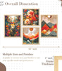 Deer, Floral & Mountain Wall Art Set – Vibrant Nature Canvas Prints in Orange & Red Tones | Modern Home Décor for Living Room, Bedroom & Office | Handmade in India ( 36X24 Inches ) (BLACKLUXE CRAFTS) - BLACKLUXECRAFTS