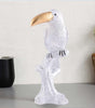 White Toucan Bird Figurine – Handcrafted Resin Tropical Bird Statue with Golden Beak for Modern Home Décor (BLACKLUXE CRAFTS) - BLACKLUXECRAFTS
