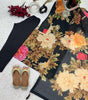 Black Floral Printed Suit Set with Dupatta – Elegant Indian Ethnic Wear for Parties & Festive Occasions (BLACKLUXE CRAFTS) - BLACKLUXECRAFTS