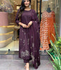 Embroidered Cotton Kurta Set with Dupatta – Elegant Party & Festive Wear for Women (BLACKLUXE CRAFTS) - BLACKLUXECRAFTS