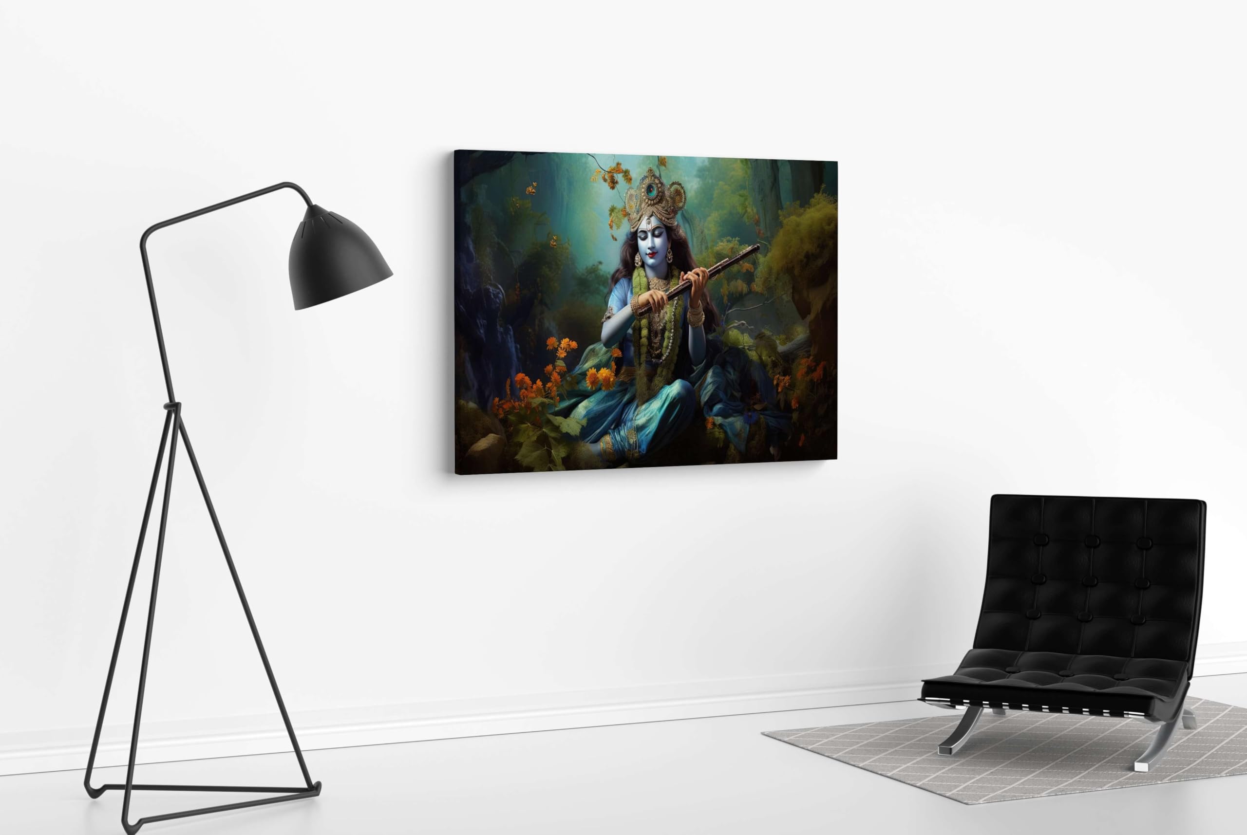 BLACKLUXE LIFESTYLE LTD Radha Krishna Paintings For Wall Decoration With Frame Canvas Painting For Living Room Bedroom Home Office & Hotels - BLACKLUXECRAFTS