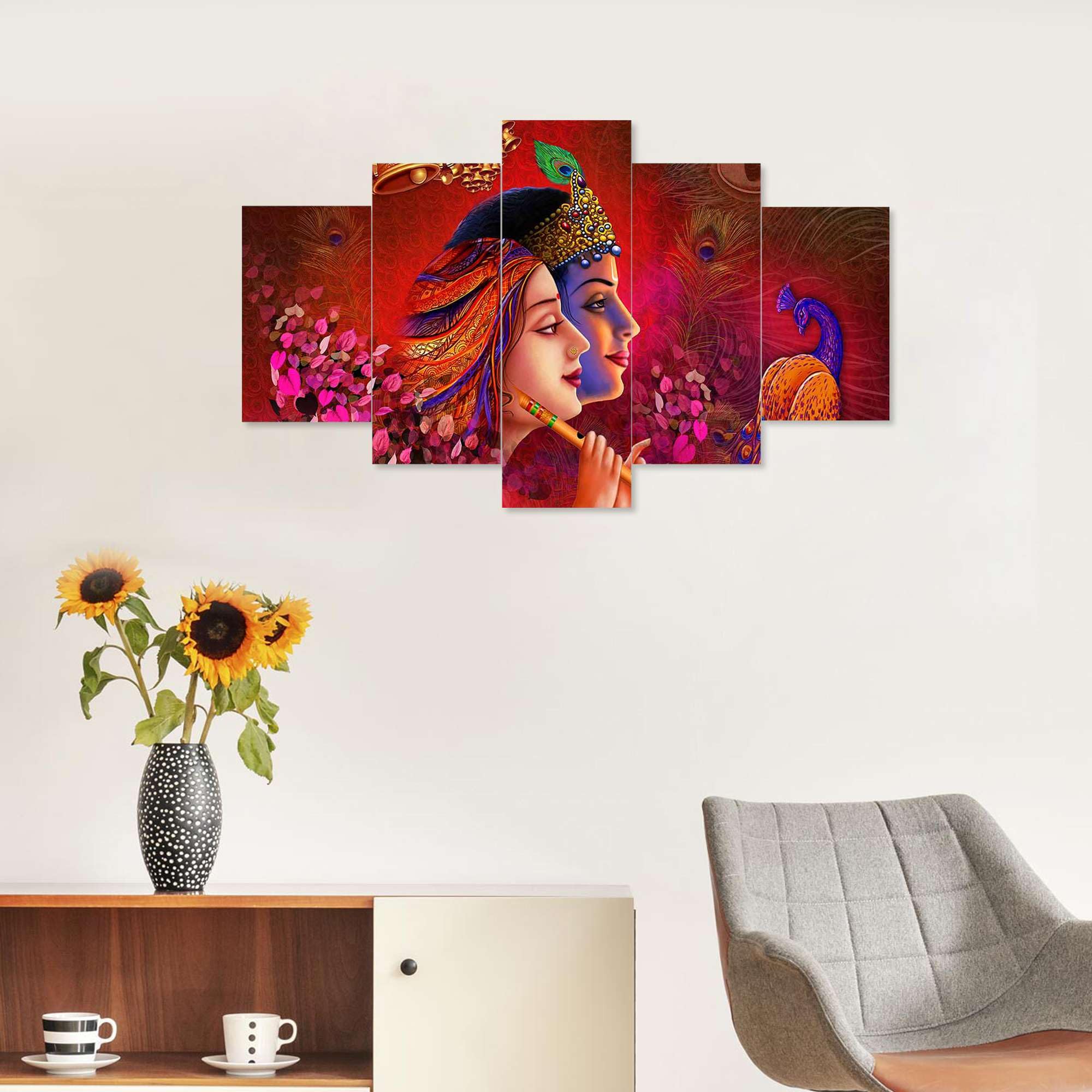 BLACKLUXE LIFESTYLE LTD Set of Five MDF Framed 3D Wall Painting for Home Decoration, Big Size Painting for Living Room, Bedroom (17x30 inches) WE 12 - BLACKLUXECRAFTS