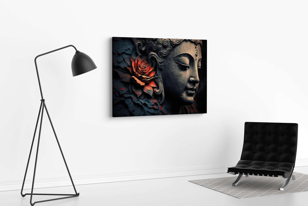 BLACKLUXE LIFESTYLE LTD Buddha Paintings For Wall Decoration With Frame Canvas Painting For Living Room Bedroom Home Office & Hotels - BLACKLUXECRAFTS