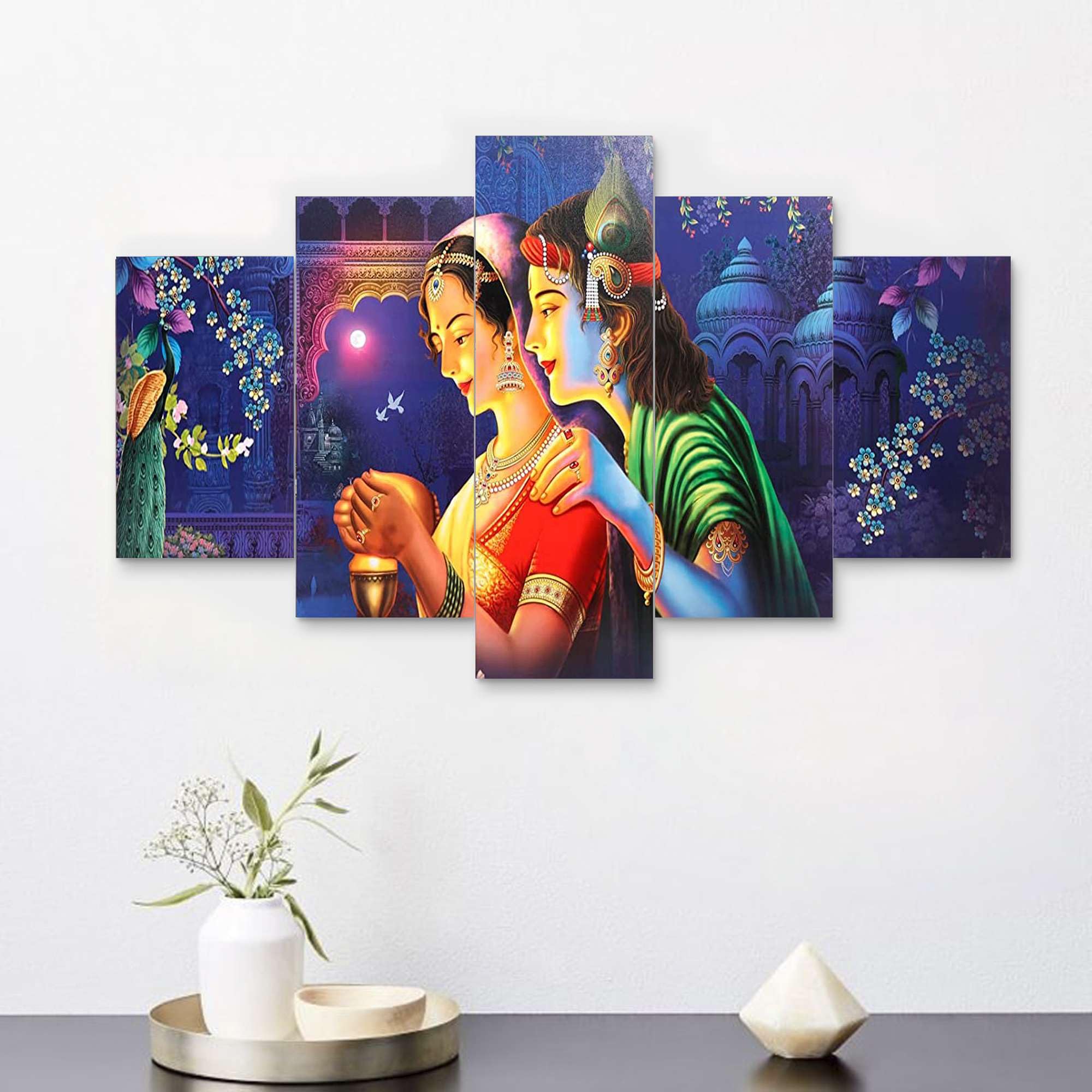 BLACKLUXE LIFESTYLE LTD Set of Five MDF Framed 3D Wall Painting for Home Decoration, Big Size Painting for Living Room, Bedroom (17x30 inches) WE 12 - BLACKLUXECRAFTS