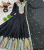 Anarkali Gown with Multicolor Embroidery | Designer Indian Party & Wedding Wear Dress (BLACKLUXE CRAFTS) - BLACKLUXECRAFTS