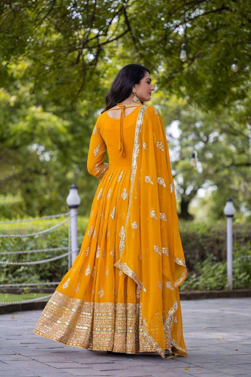 Embroidered Anarkali Suit with Dupatta – Festive Wedding Party Wear Indian Outfit for Women (BLACKLUXE CRAFTS) - BLACKLUXECRAFTS