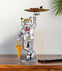 Silver Bulldog Butler Statue with Tray – Resin Dog Figurine Candy Dish & Decorative Organizer for Home Décor (BLACKLUXE CRAFTS) - BLACKLUXECRAFTS