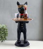 Elegant Dog Butler Statue with Tray – Black Resin Animal Figurine for Bar, Kitchen & Home Décor (BLACKLUXE CRAFTS) - BLACKLUXECRAFTS