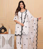 White & Black Embroidered Cotton Kurta Set with Dupatta | Ethnic Indian Women’s 3-Piece Suit
(BLACKLUXE CRAFTS) - BLACKLUXECRAFTS
