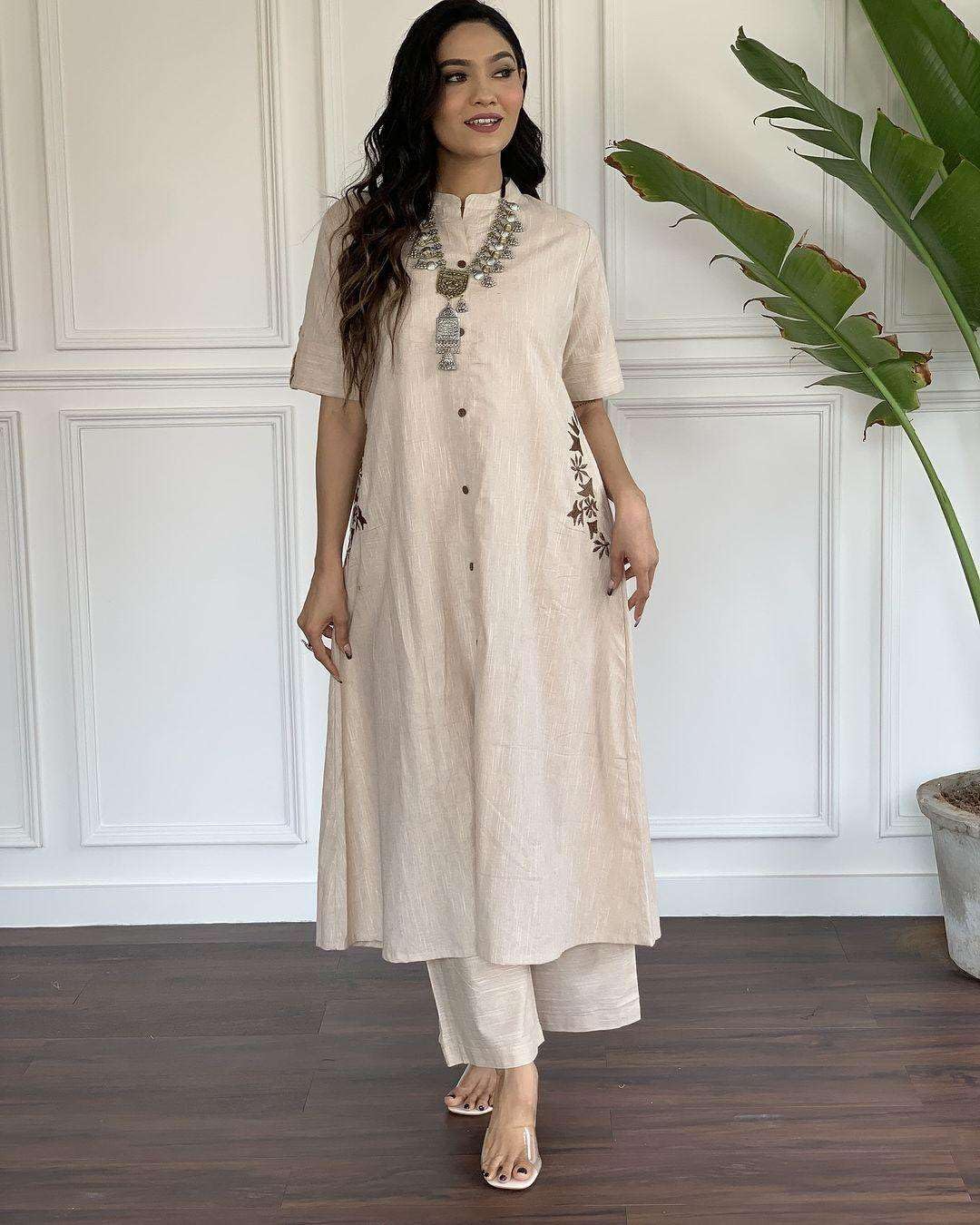 Elegant Black Kurta Set with Pink Embroidery | Women’s Ethnic Outfit (BLACKLUXE CRAFTS) - BLACKLUXECRAFTS
