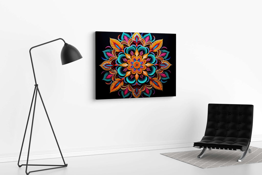 BLACKLUXE LIFESTYLE LTD Mandala Art Painting For Wall Decoration With Frame Canvas Painting For Living Room Bedroom Home Office & Hotels - BLACKLUXECRAFTS