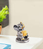 Silver Elephant Musician Figurine – Handcrafted Resin Elephant Statue with Accordion for Lucky Home Décor & Gifts (BLACKLUXE CRAFTS) - BLACKLUXECRAFTS