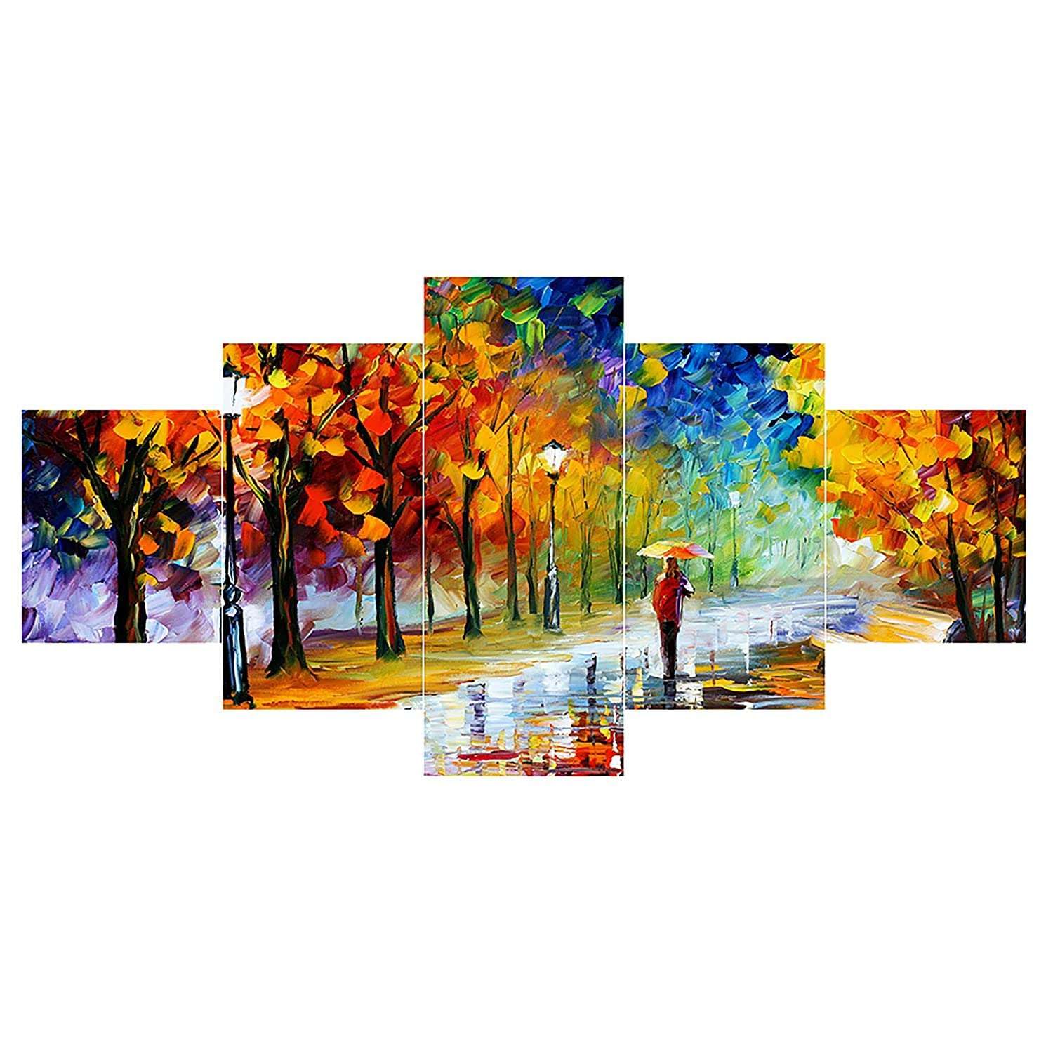 BLACKLUXE LIFESTYLE LTD Set of Five MDF Framed 3D Wall Painting for Home Decoration, Big Size Painting for Living Room, Bedroom (17x30 inches) WE 44 - BLACKLUXECRAFTS