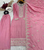 Women's Chinnon Silk Embroidery Sequence Work Straight Kurti With Pant & Dupatta Set (BLACKLUXE CRAFTS) - BLACKLUXECRAFTS