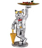 Silver Bulldog Butler Statue with Tray – Resin Dog Figurine Candy Dish & Decorative Organizer for Home Décor (BLACKLUXE CRAFTS) - BLACKLUXECRAFTS