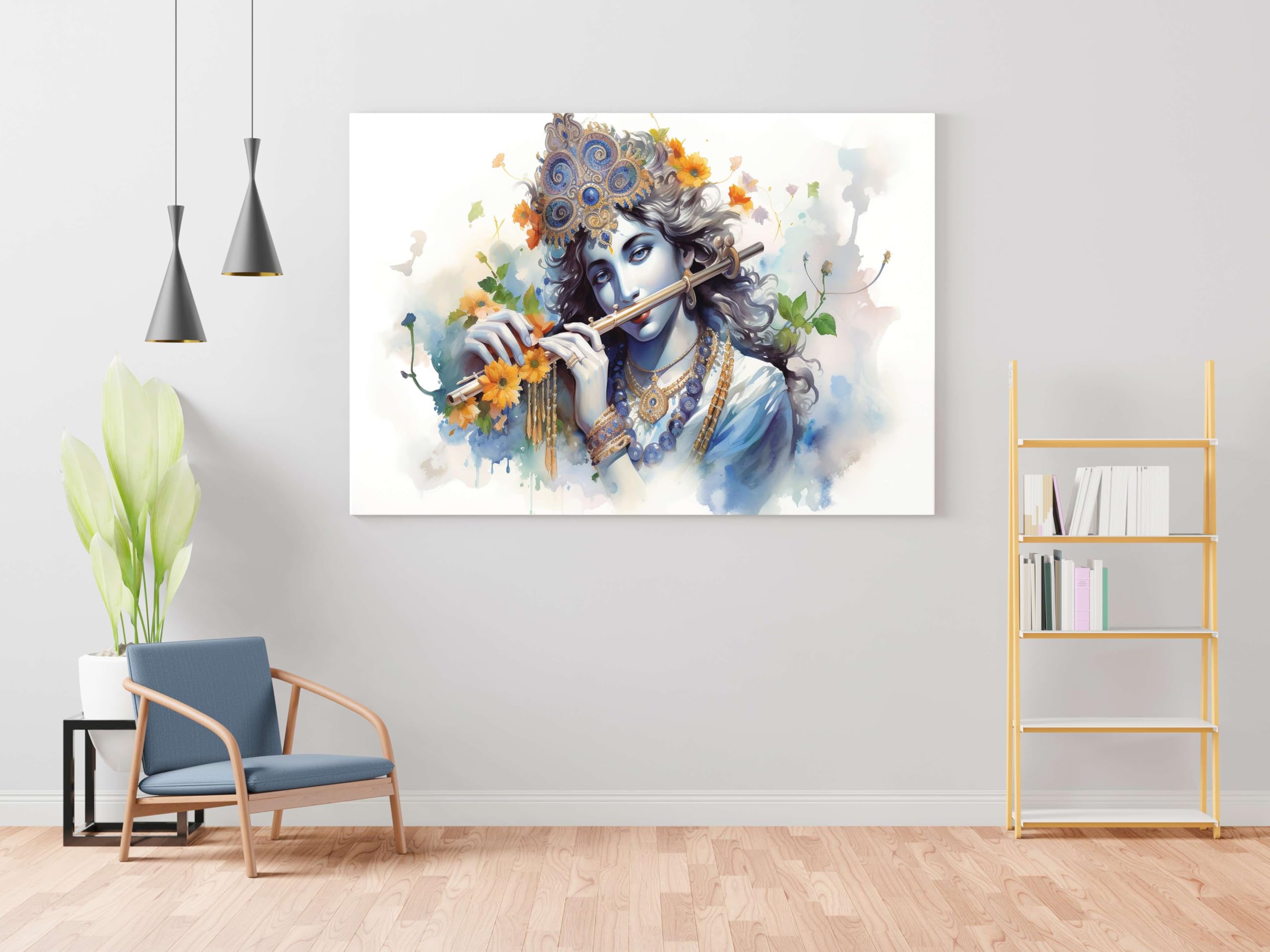 BLACKLUXE LIFESTYLE LTD Radha Krishna Paintings For Wall Decoration With Frame Canvas Painting For Living Room Bedroom Home Office & Hotels - BLACKLUXECRAFTS