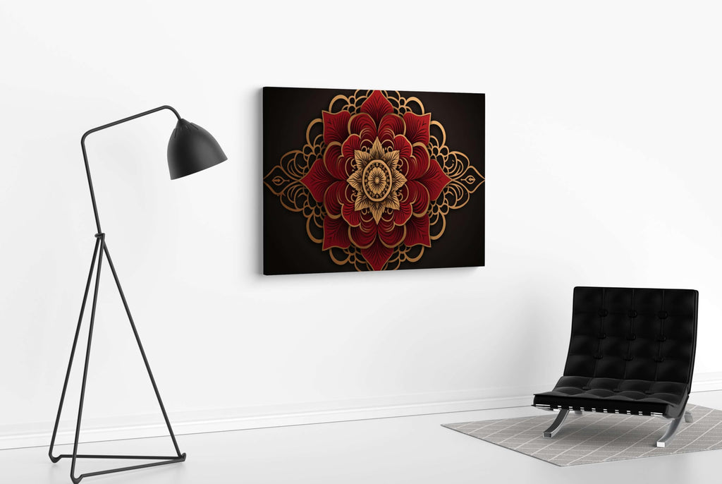 BLACKLUXE LIFESTYLE LTD Mandala Art Painting For Wall Decoration With Frame Canvas Painting For Living Room Bedroom Home Office & Hotels - BLACKLUXECRAFTS