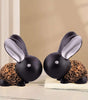 Handmade Black & Gold Bunny Figurines – Cute Resin Rabbit Pair Decorative Sculptures for Modern Home, Office & Tabletop Decor (BLACKLUXE CRAFTS) - BLACKLUXECRAFTS