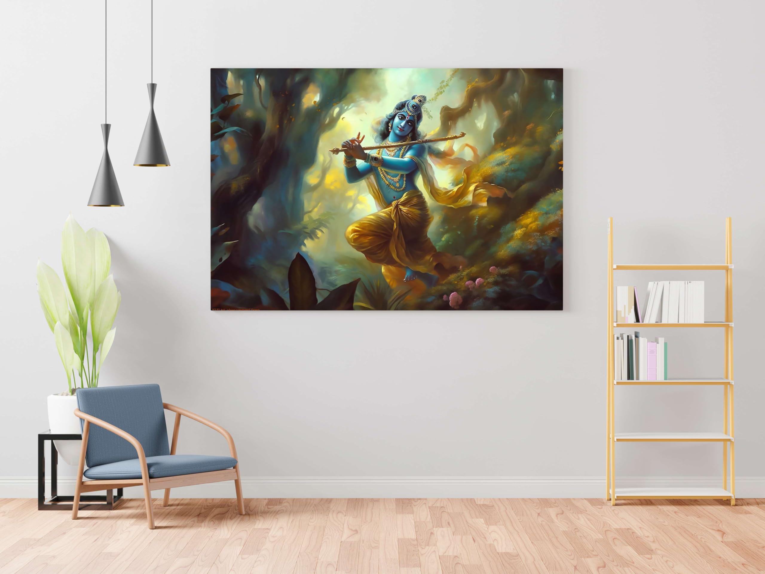 BLACKLUXE LIFESTYLE LTD Radha Krishna Paintings For Wall Decoration With Frame Canvas Painting For Living Room Bedroom Home Office & Hotels - BLACKLUXECRAFTS