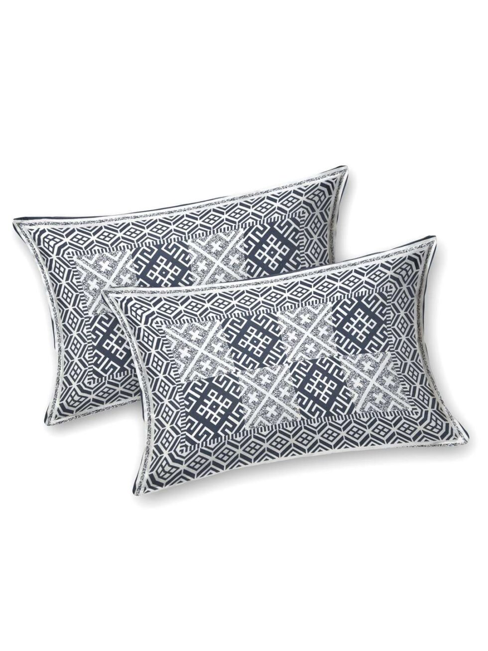 Handmade Cotton Block Print Bedsheet with Pillow Covers – King Size | Indian Ethnic Geometric Design Bedspread | Lightweight Soft Bedding Set (BLACKLUXE CRAFTS) - BLACKLUXECRAFTS