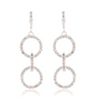 Double Circle Crystal Drop Earrings Sparkling Rhinestone Dangle Jewelry for Women (BLACKLUXE CRAFTS) - BLACKLUXECRAFTS
