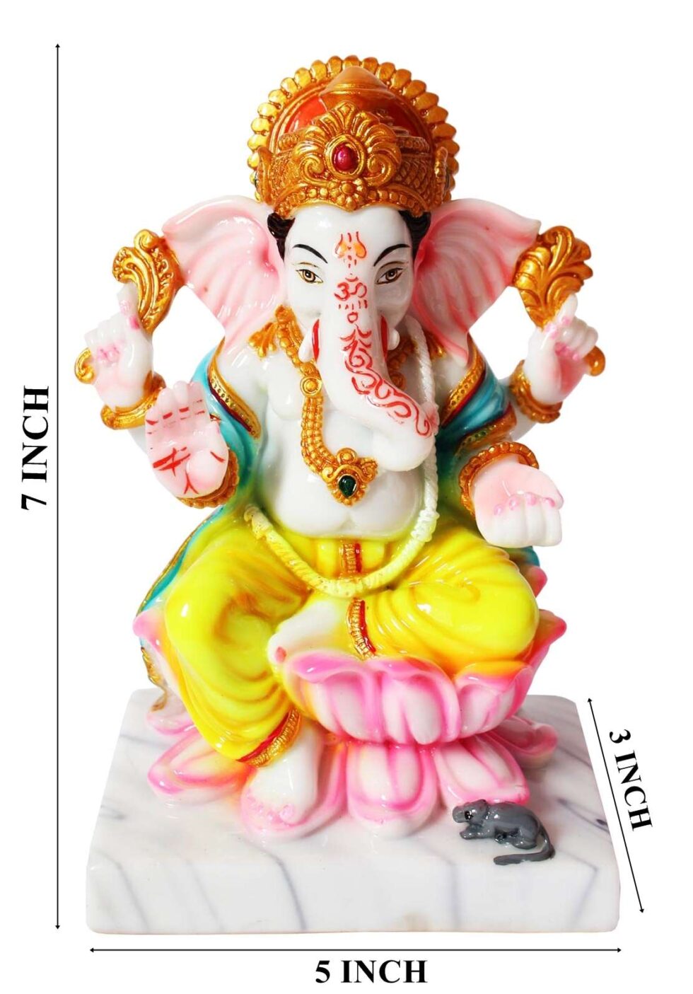 Lord Ganesha and Goddess Lakshmi Idol Set | Hindu God Figurines for Home Décor & Puja (BLACKLUXE CRAFTS - BLACKLUXECRAFTS