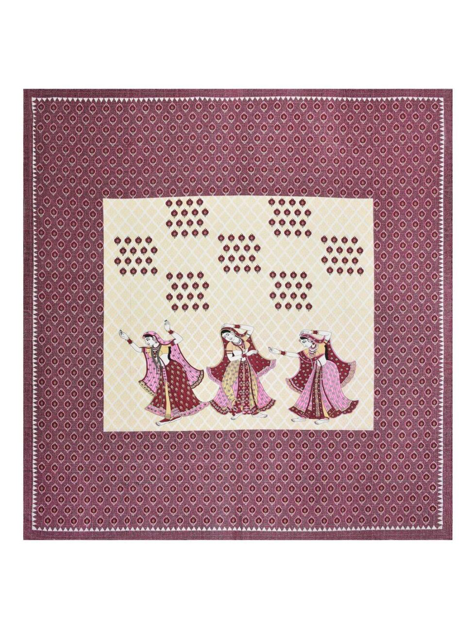 Handmade Rajasthani Block Print Bedsheet with Pillow Covers | Indian Cotton Double Bed Sheet | Ethnic Jaipuri Design Bedding Set (BLACKLUXE CRAFTS) - BLACKLUXECRAFTS