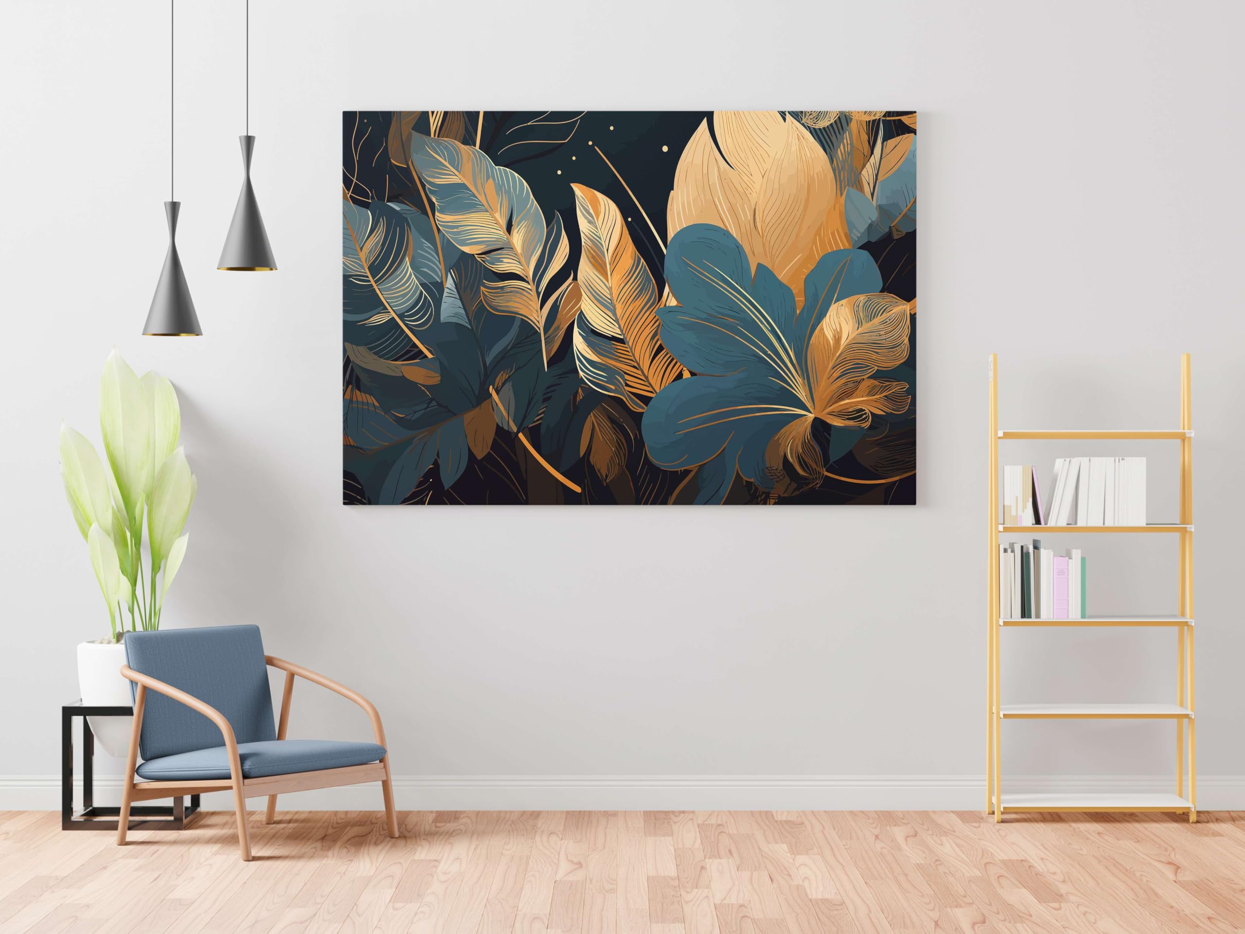 BLACKLUXE LIFESTYLE LTD Flower Paintings For Wall Decoration With Frame Canvas Painting For Living Room Bedroom Home Office & Hotels - BLACKLUXECRAFTS