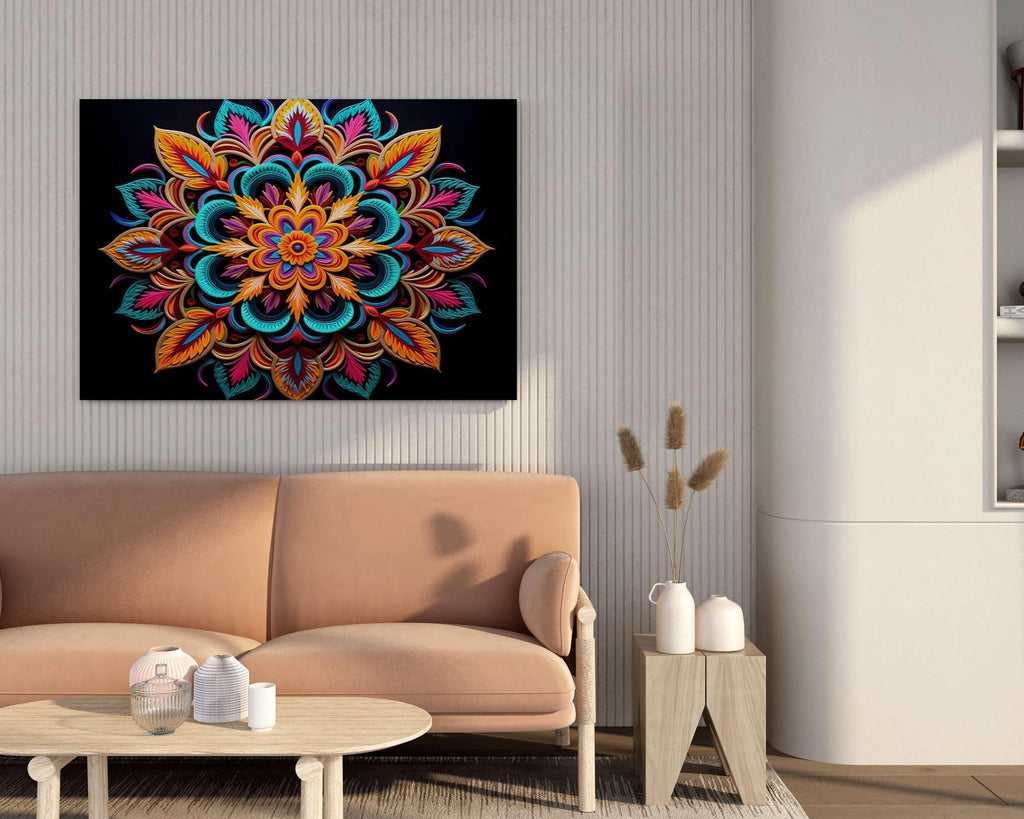 BLACKLUXE LIFESTYLE LTD Mandala Art Painting For Wall Decoration With Frame Canvas Painting For Living Room Bedroom Home Office & Hotels - BLACKLUXECRAFTS