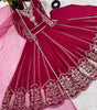 Women's Faux Georgette Embroidered Sequence Work Anarkali Kurti Gown with Net Dupatta (BLACKLUXE CRAFTS) - BLACKLUXECRAFTS