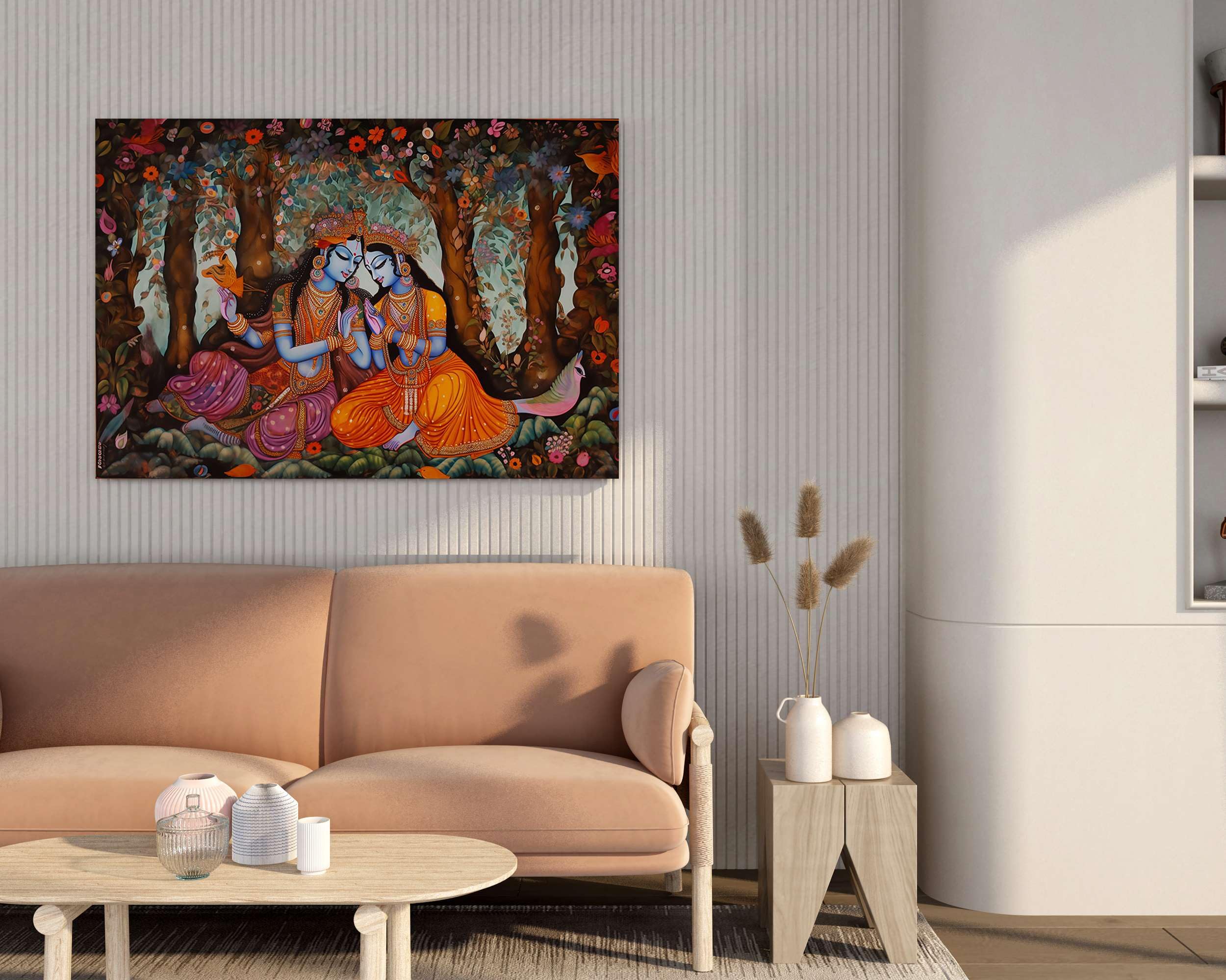 BLACKLUXE LIFESTYLE LTD Radha Krishna Paintings For Wall Decoration With Frame Canvas Painting For Living Room Bedroom Home Office & Hotels - BLACKLUXECRAFTS