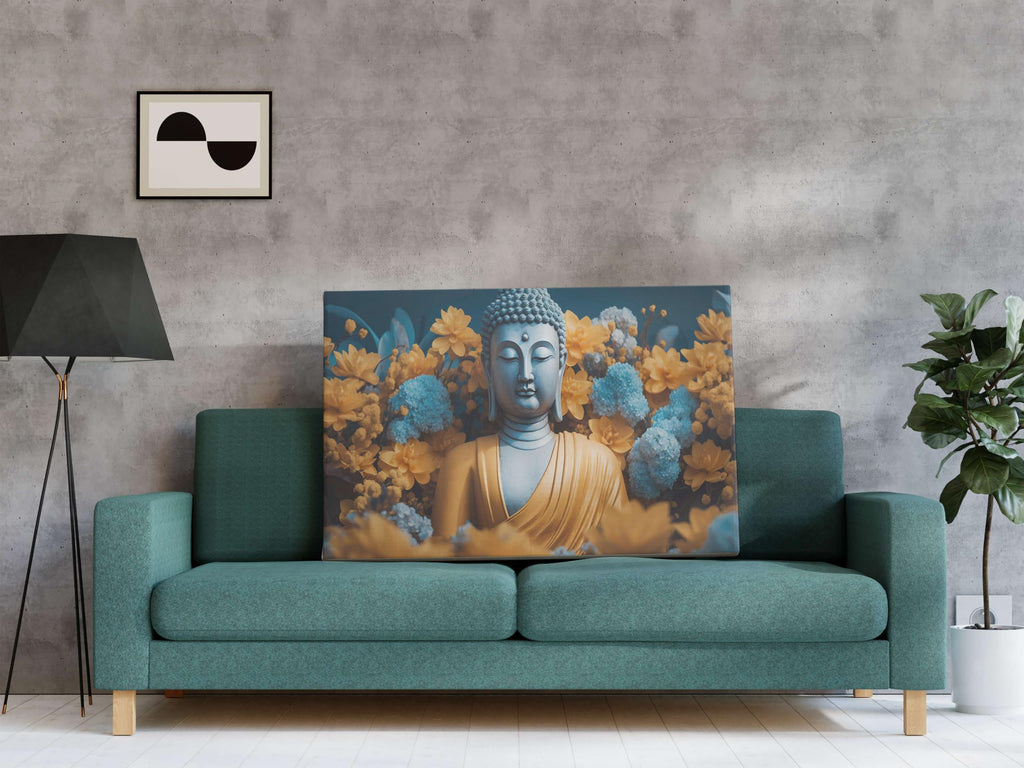 BLACKLUXE LIFESTYLE LTD Buddha Paintings For Wall Decoration With Frame Canvas Painting For Living Room Bedroom Home Office & Hotels - BLACKLUXECRAFTS