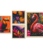 Tropical Flamingo & Toucan Wall Art Set of 4 | Exotic Bird & Jungle Leaf Canvas Prints | Vibrant Animal Wall Decor for Living Room, Bedroom & Office
( 36X24 Inches ) (BLACKLUXE CRAFTS) - BLACKLUXECRAFTS