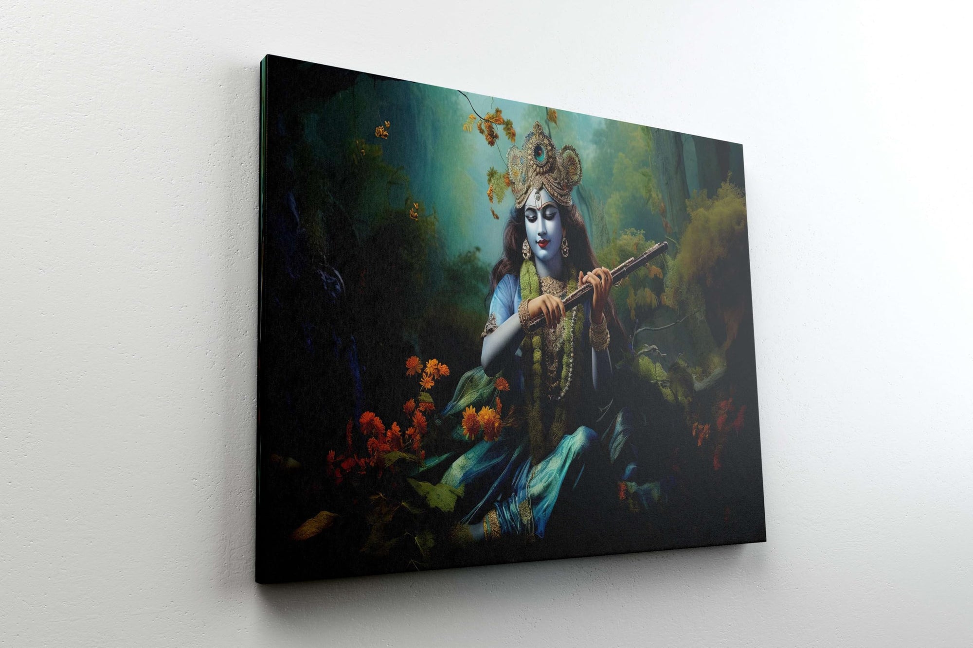 BLACKLUXE LIFESTYLE LTD Radha Krishna Paintings For Wall Decoration With Frame Canvas Painting For Living Room Bedroom Home Office & Hotels - BLACKLUXECRAFTS
