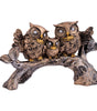 Antique Finish Owl Family Figurine on Tree Branch – Handcrafted Resin Owl Statue for Home Décor & Gifting (BLACKLUXE CRAFTS) - BLACKLUXECRAFTS