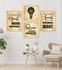 Motivational Quote Wall Art Prints – Inspirational Typography Canvas Set for Office, Living Room & Bedroom | Modern Positive Quote Décor | Handmade in India ( 36X24 Inches ) (BLACKLUXE CRAFTS) - BLACKLUXECRAFTS