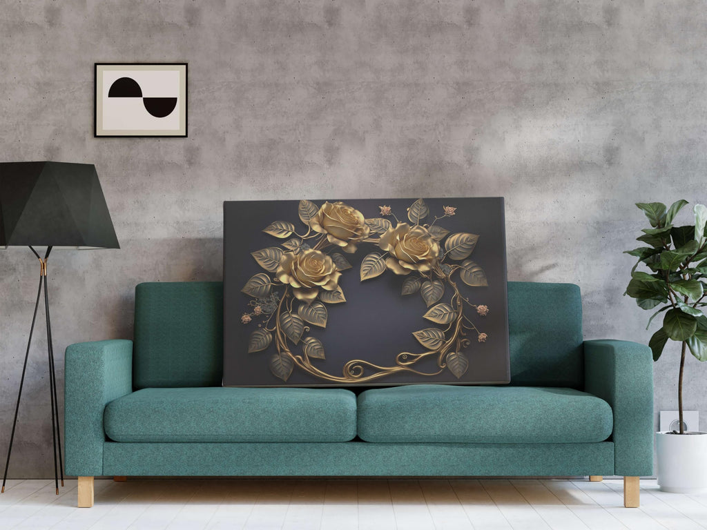 BLACKLUXE LIFESTYLE LTD Flower Paintings For Wall Decoration With Frame Canvas Painting For Living Room Bedroom Home Office & Hotels - BLACKLUXECRAFTS