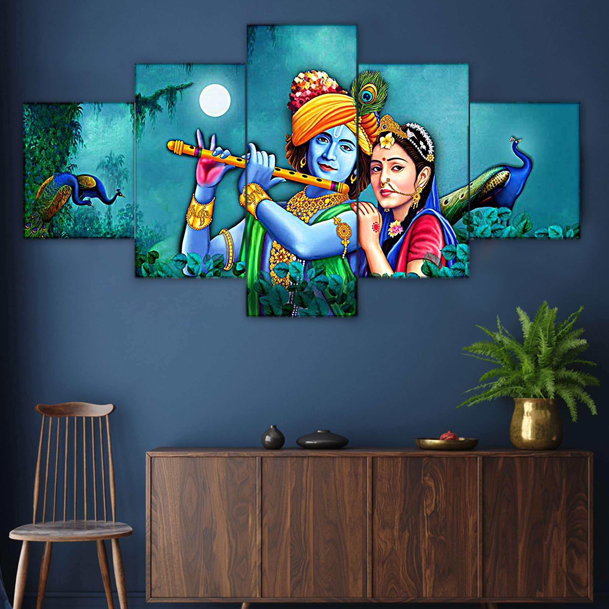 BLACKLUXE LIFESTYLE LTD Set of Five MDF Framed 3D Wall Painting for Home Decoration, Big Size Painting for Living Room, Bedroom (17x30 inches) WE 12 - BLACKLUXECRAFTS