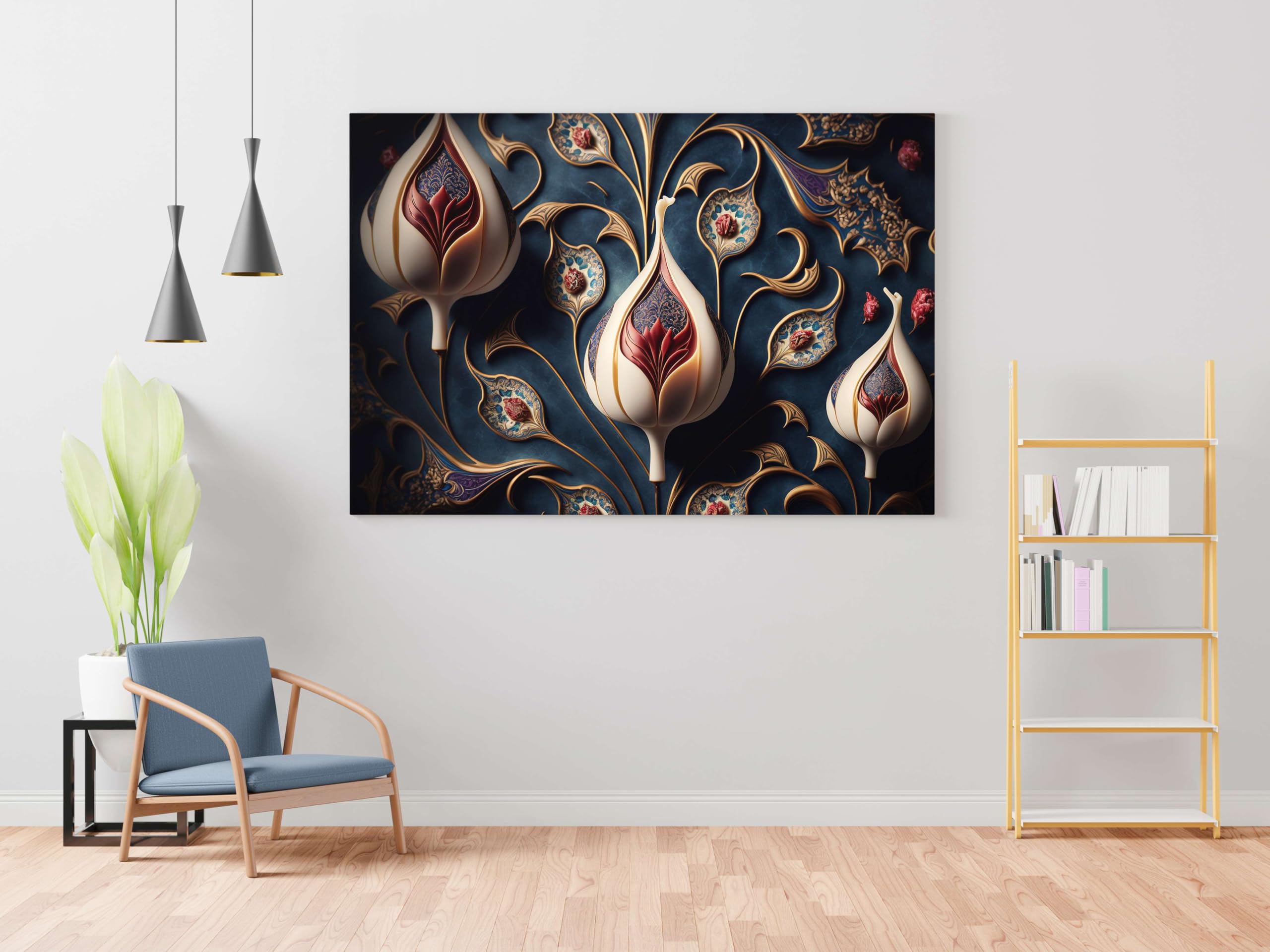 BLACKLUXE LIFESTYLE LTD Flower Paintings For Wall Decoration With Frame Canvas Painting For Living Room Bedroom Home Office & Hotels - BLACKLUXECRAFTS
