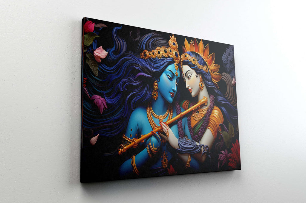 BLACKLUXE LIFESTYLE LTD Radha Krishna Paintings For Wall Decoration With Frame Canvas Painting For Living Room Bedroom Home Office & Hotels - BLACKLUXECRAFTS