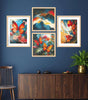 Butterfly & Abstract Wall Art Set – Colorful Butterfly Canvas Prints with Modern Abstract Mountain Painting | Vibrant Living Room & Bedroom Wall Decor 
( 36X24 Inches ) (BLACKLUXE CRAFTS) - BLACKLUXECRAFTS
