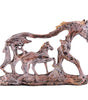 Silver & Gold Horse Family Figurine – Handcrafted Resin Horse Sculpture for Home Décor & Gift (BLACKLUXE CRAFTS) - BLACKLUXECRAFTS