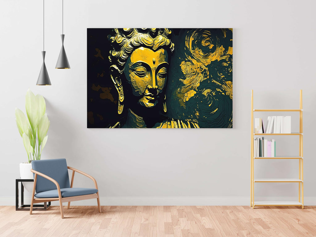 BLACKLUXE LIFESTYLE LTD Buddha Paintings For Wall Decoration With Frame Canvas Painting For Living Room Bedroom Home Office & Hotels - BLACKLUXECRAFTS