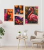 Tropical Flamingo & Toucan Wall Art Set of 4 | Exotic Bird & Jungle Leaf Canvas Prints | Vibrant Animal Wall Decor for Living Room, Bedroom & Office
( 36X24 Inches ) (BLACKLUXE CRAFTS) - BLACKLUXECRAFTS