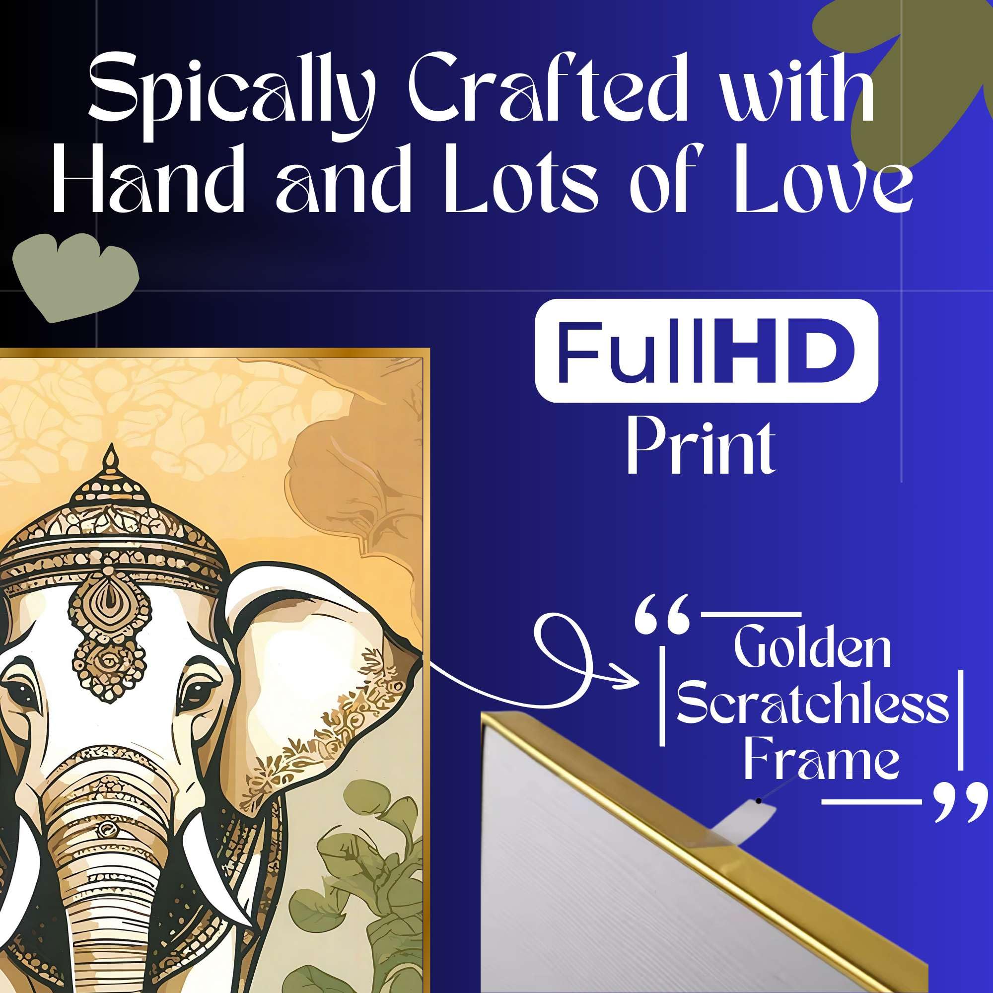 BLACKLUXE LIFESTYLE LTD Set of Two Wall Paintings for Wall Dacoration Golden Framed Wall Paintings for Living Room & Bedroom Wall Art for Home Decoration & Office Wall Décor - BLACKLUXECRAFTS
